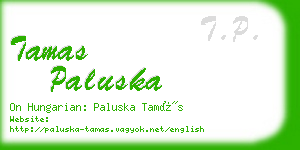 tamas paluska business card